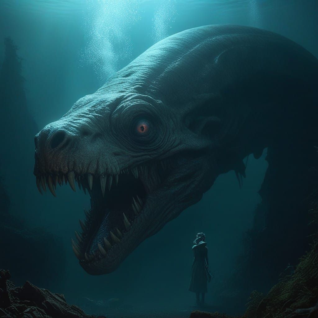 Surreal Creature Portrait in Dark, Moody Aesthetic