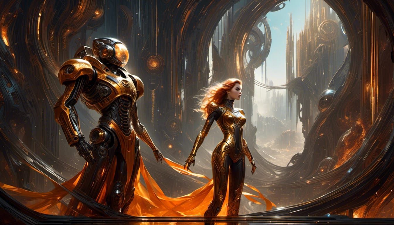 Corroded Biomechanical Couple in Vermillion Landscape