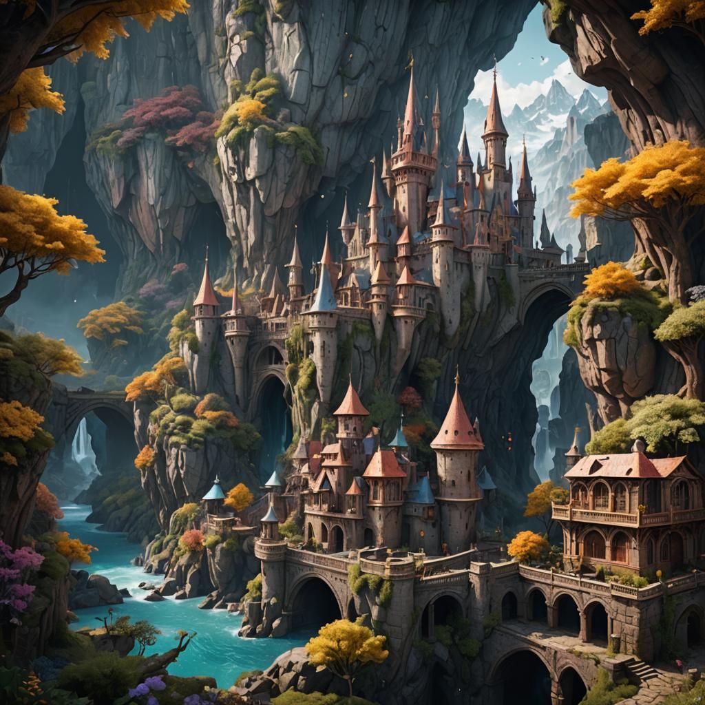 Fantastical Aurora Borealis in Detailed Matte Painting