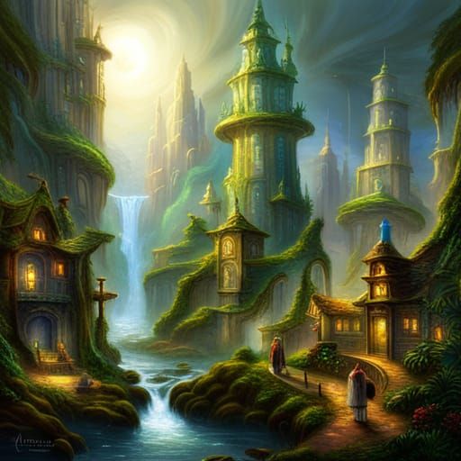 Ethereal Elf City in Giant Trees