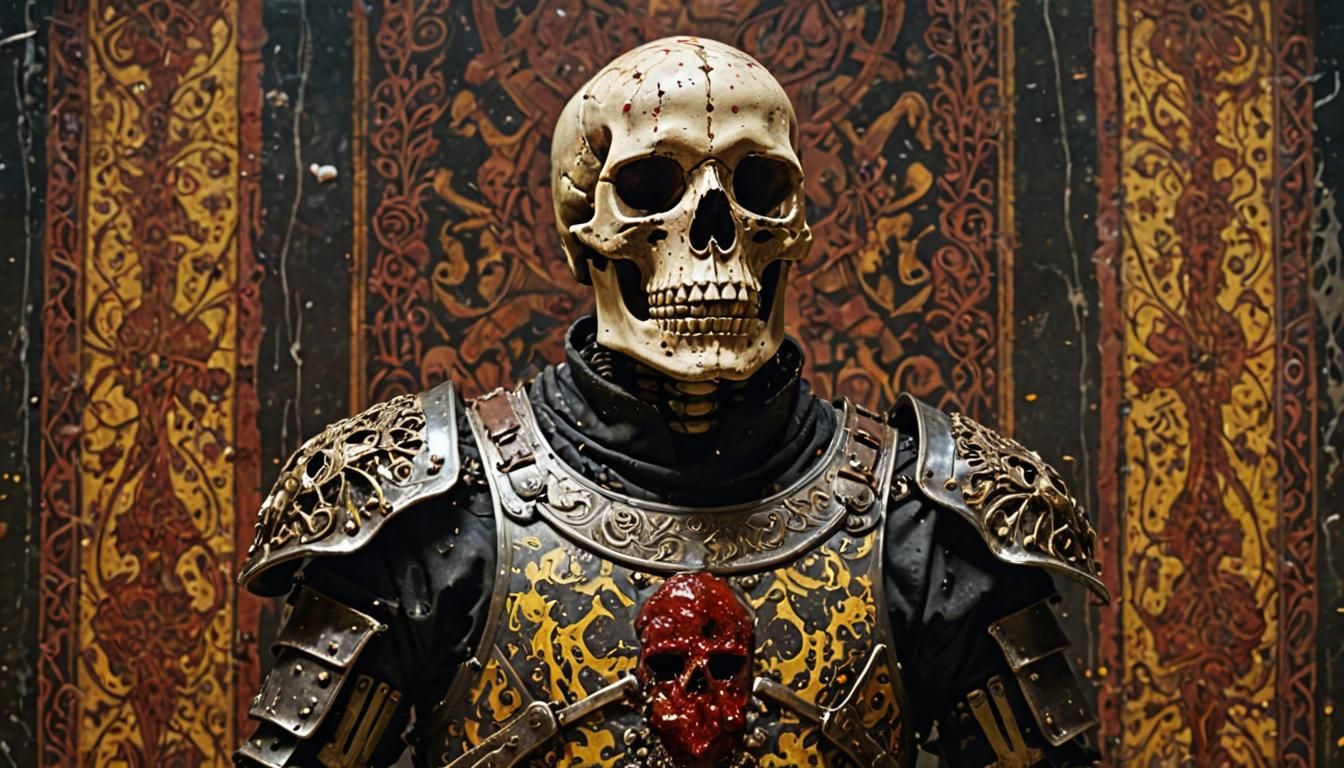 Skeleton in Armor: Surreal Gothic Art