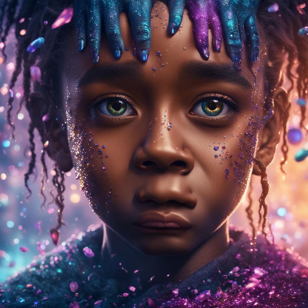 Glitter Tears: Detailed Fantasy Art