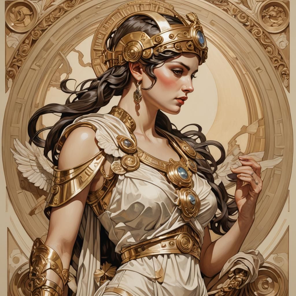 Athena as Vintage Illustration