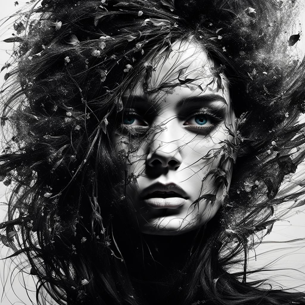 Pale Beauty with Flower, Fine Art Fashion Photography