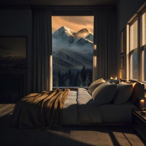 Powerful Man and Frail Demoness in Cinematic Still