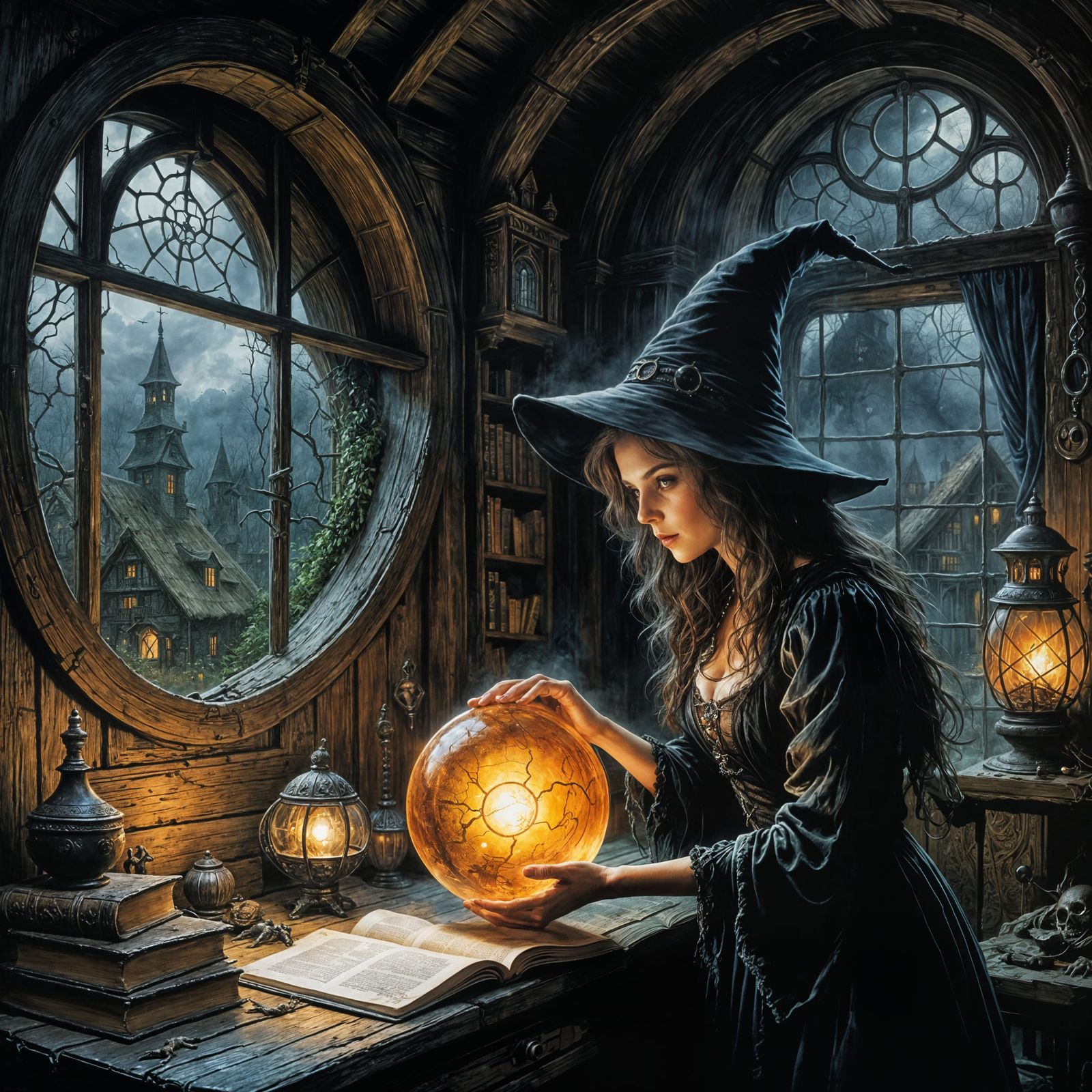 Sinister Cottage: Witch and Magic Orb
