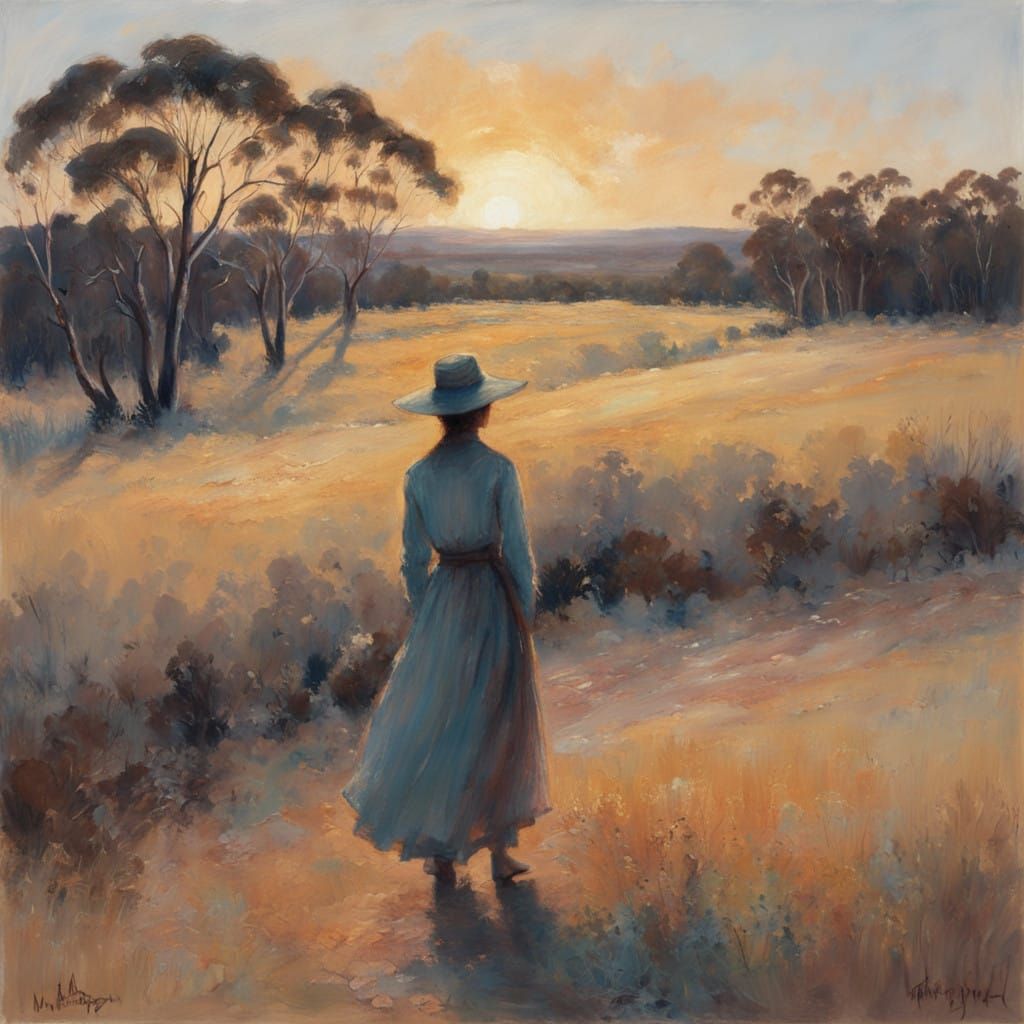 Dreamy Australian Landscape in Soft Tonalism