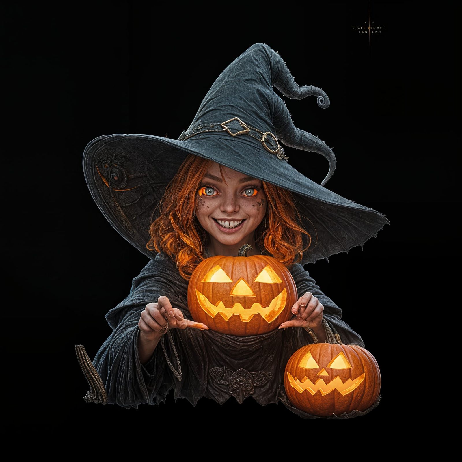 Funny Halloween Pumpkin in Detailed Matte Painting