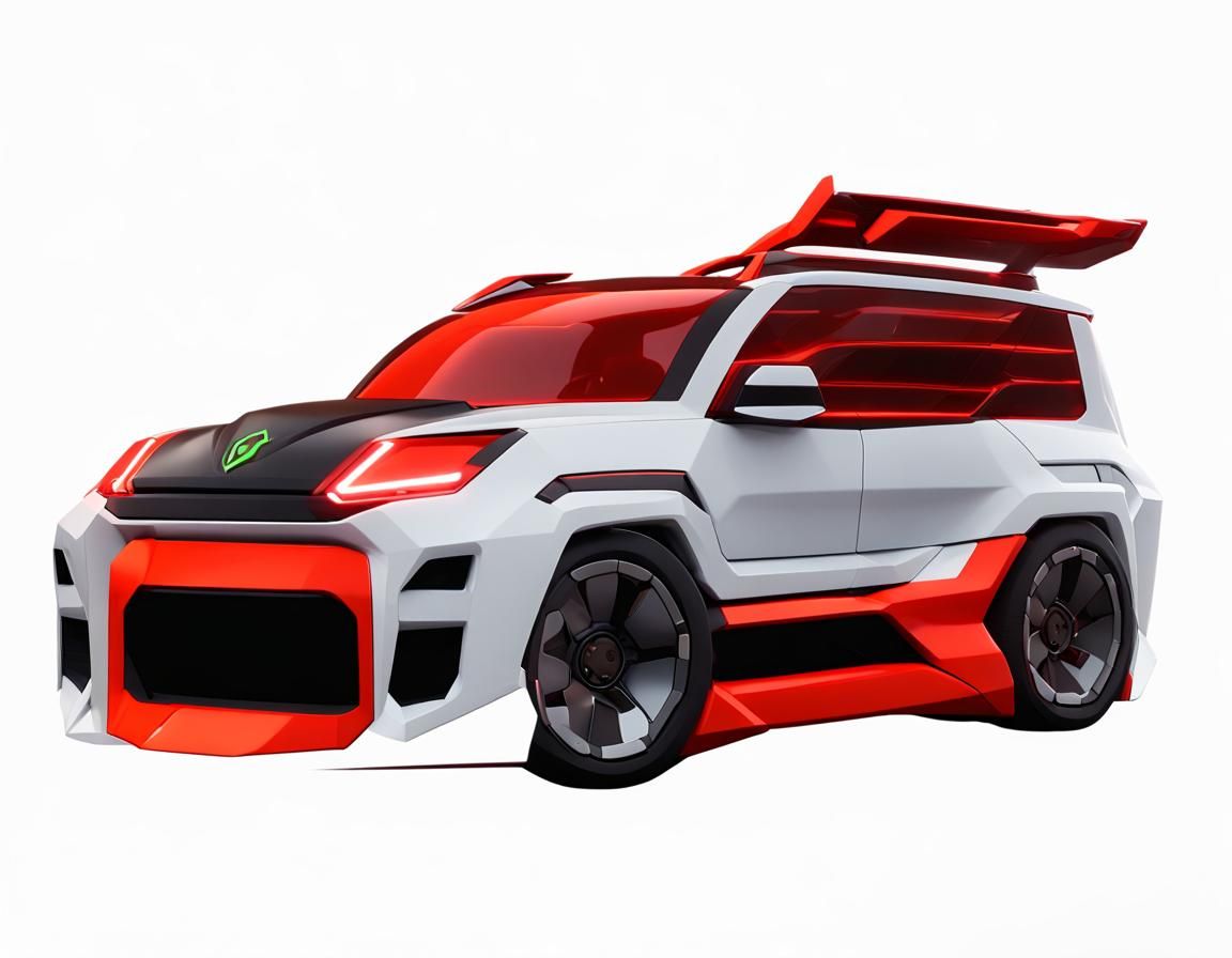 Futuristic Electric SUV Concept Rendered in 3D