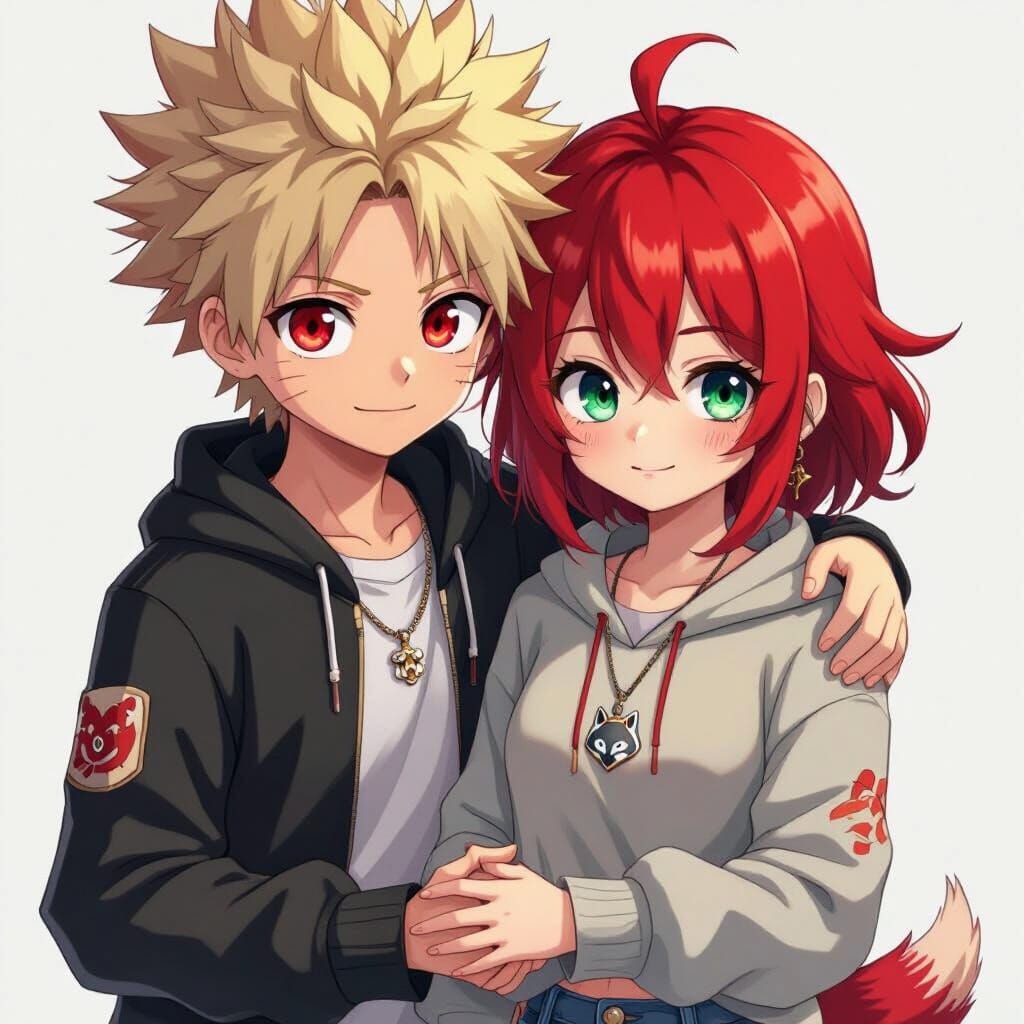 Touching Anime Scene in Detailed 3D Style