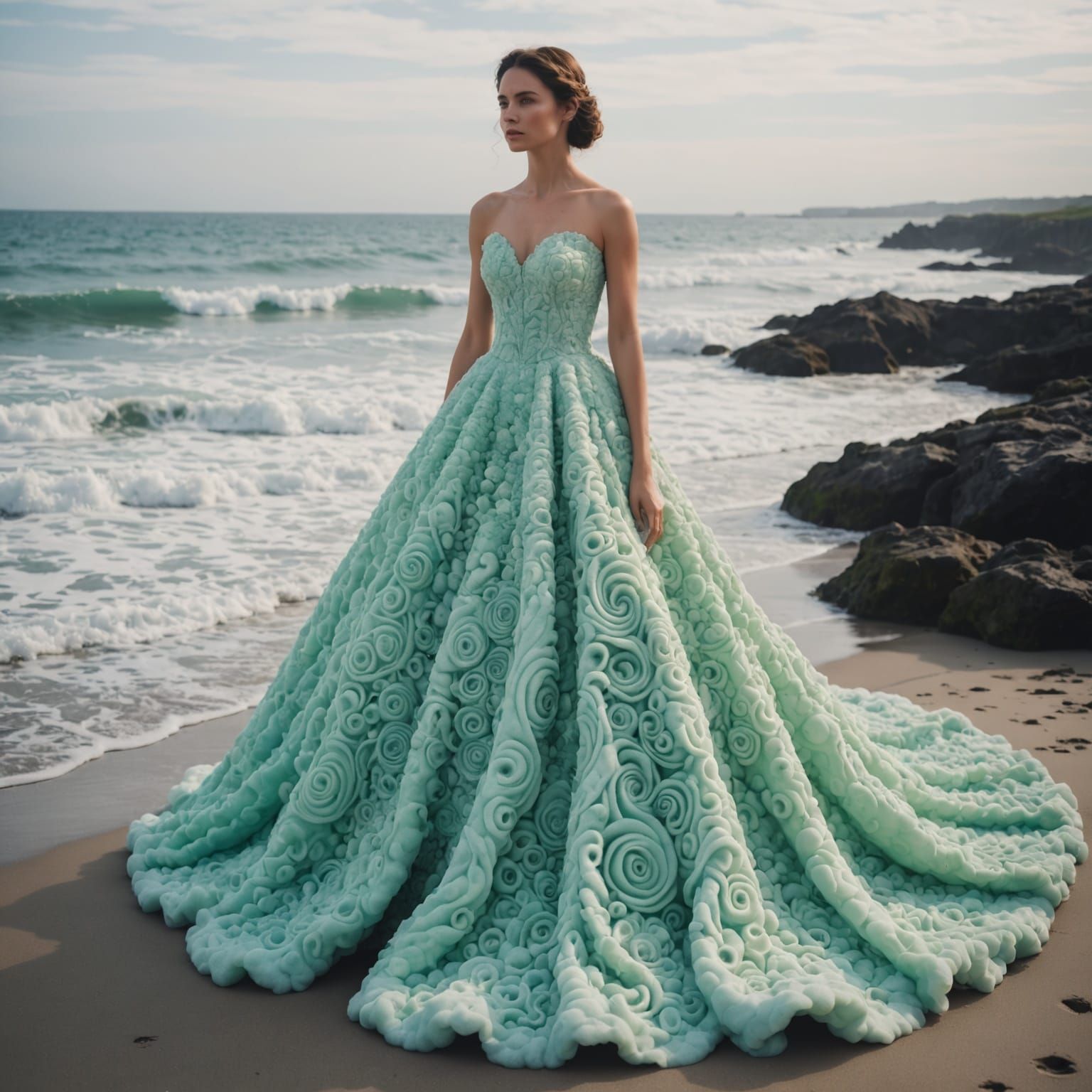 Gossamer Gown in Ethereal Blue Hues