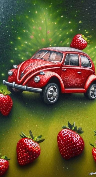 Strawberry VW bug