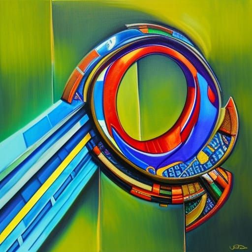 Art Nouveau Architecture in Oil Painting Style