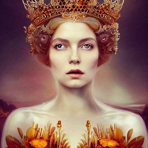 Marble Queen in Honey Lake Art, Detailed Matte Painting