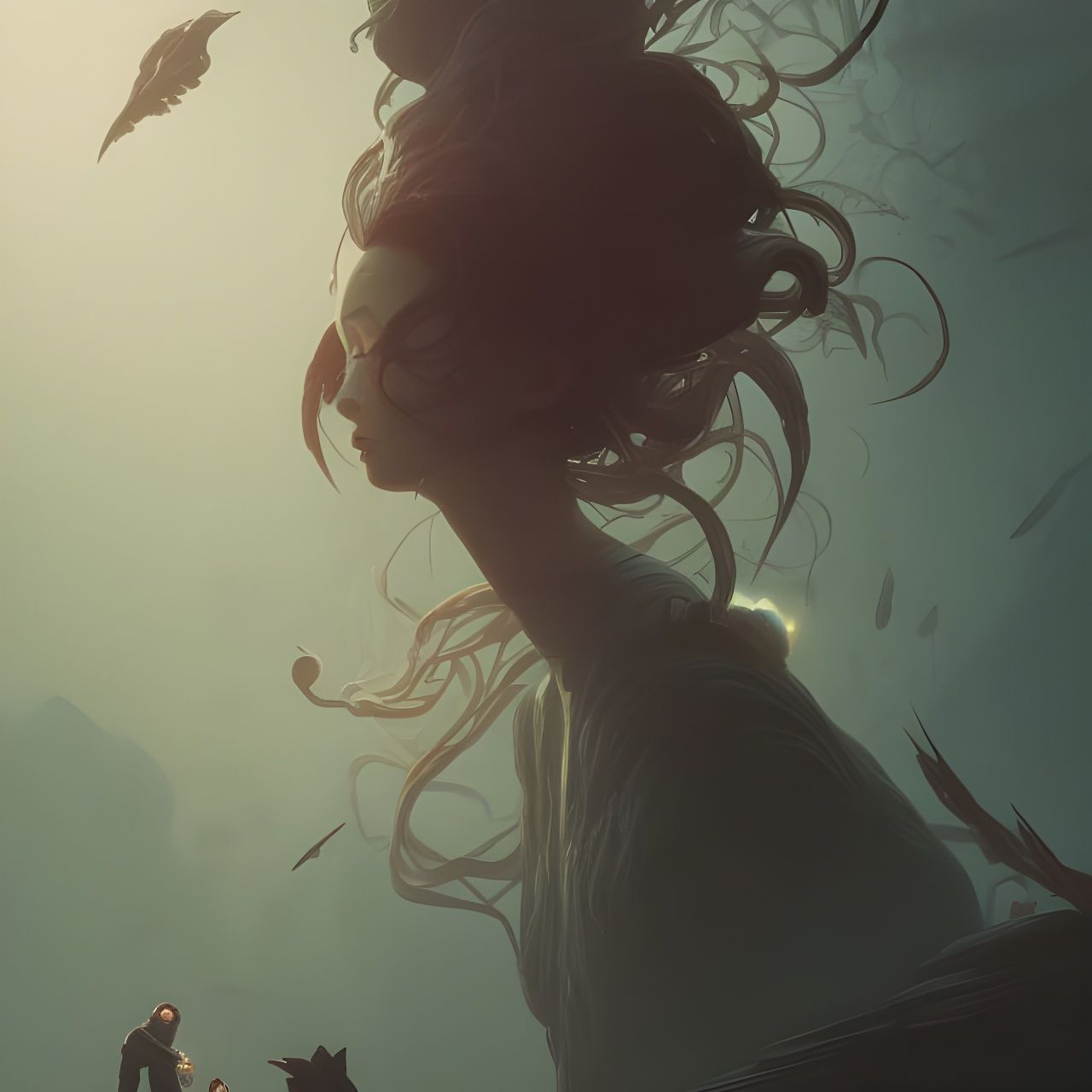 Soulful Longing in Dynamic, Detailed Cel-Shaded Art