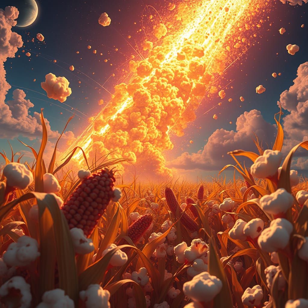 Meteor Impact Turns Cornfield into Popcorn Art