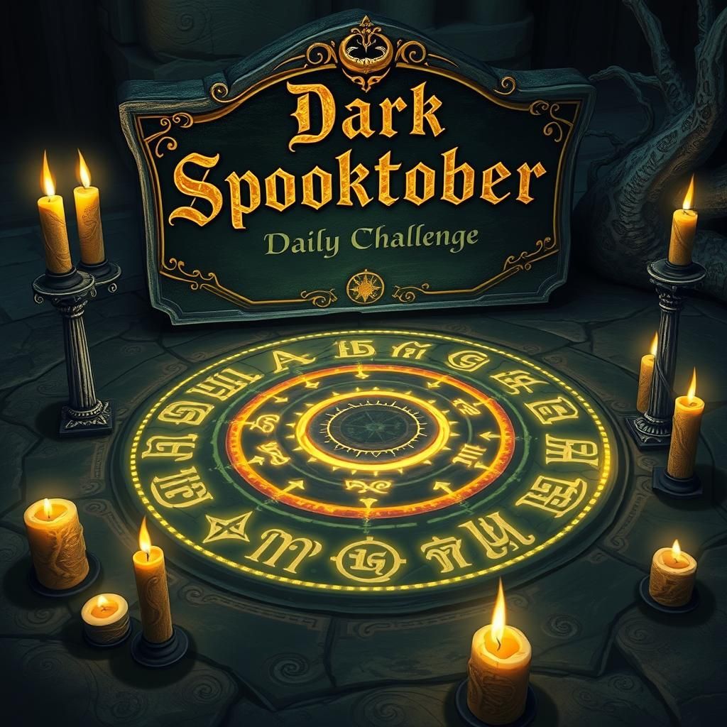 Mystical Tome and Glowing Circle in Gothic Art