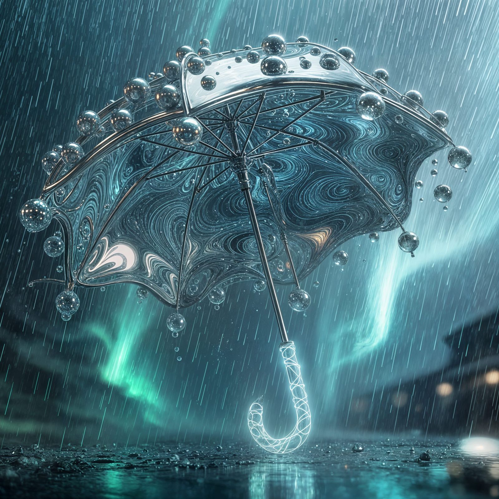 Liquid Mercury Umbrella Held by Magnetic Force, Plasma Handl...