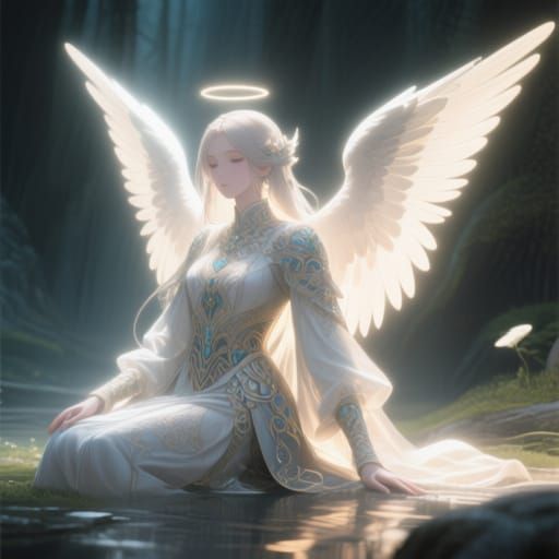 Radiant Angel in Anime-Inspired 3D Concept Art