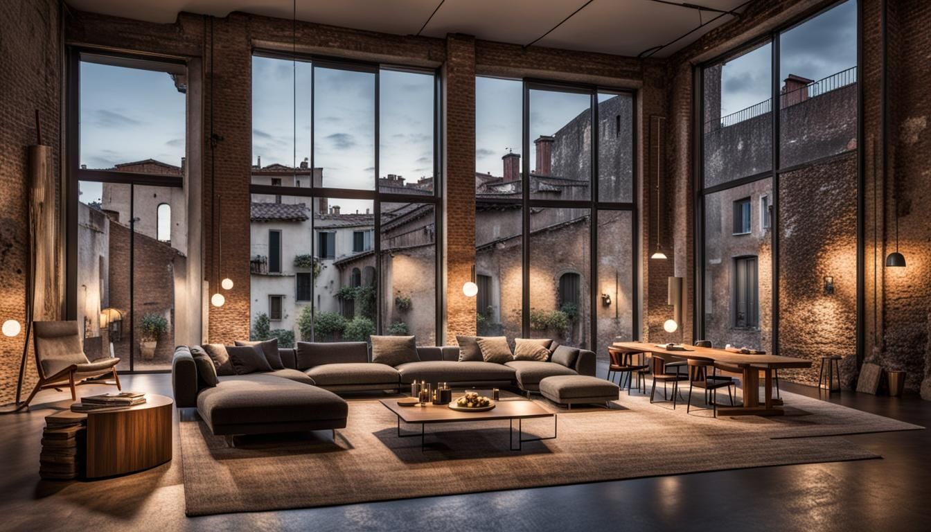 Elegant Loft Interior: Classic Meets Contemporary Design