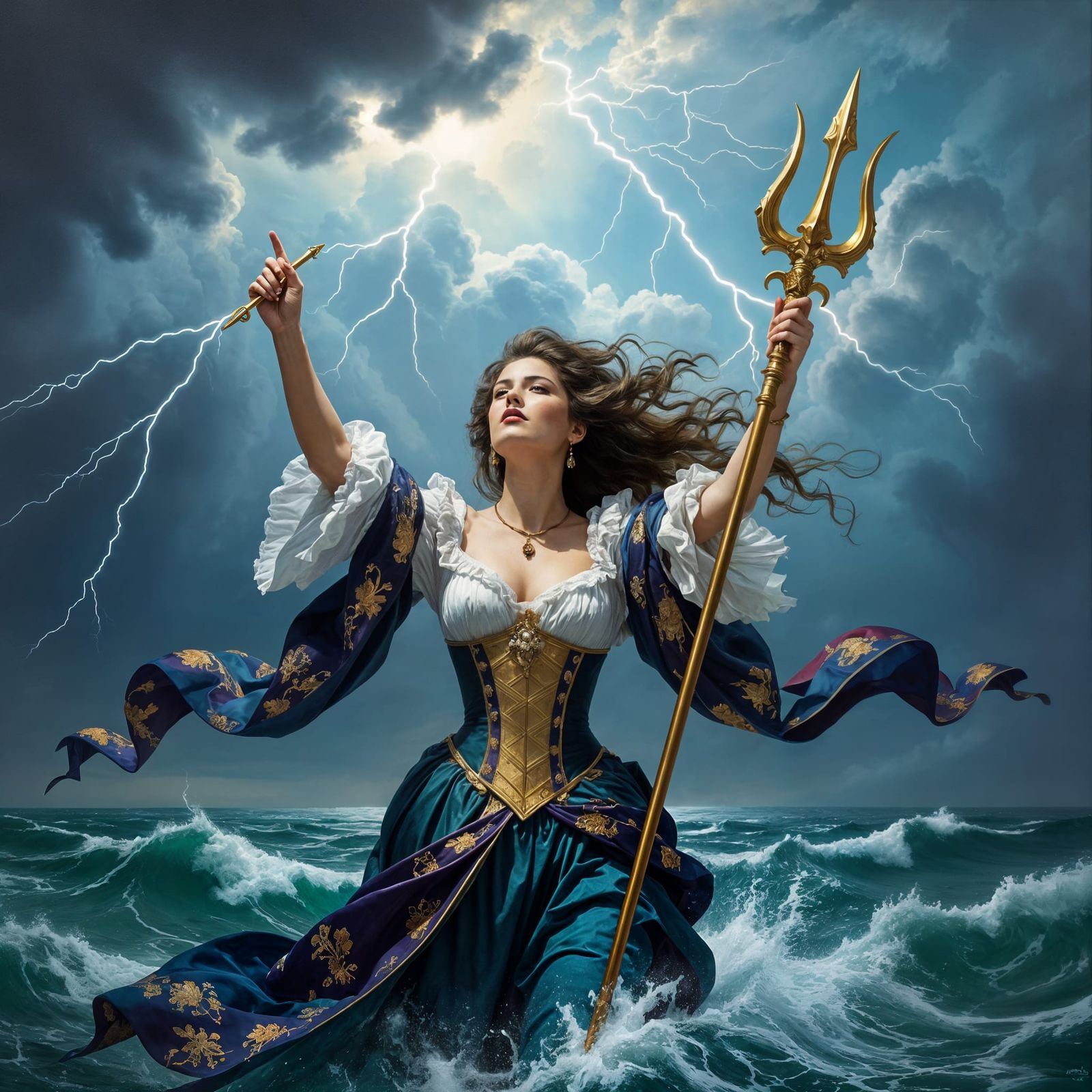 Lady Tempest: Empress of Storms in Baroque Style