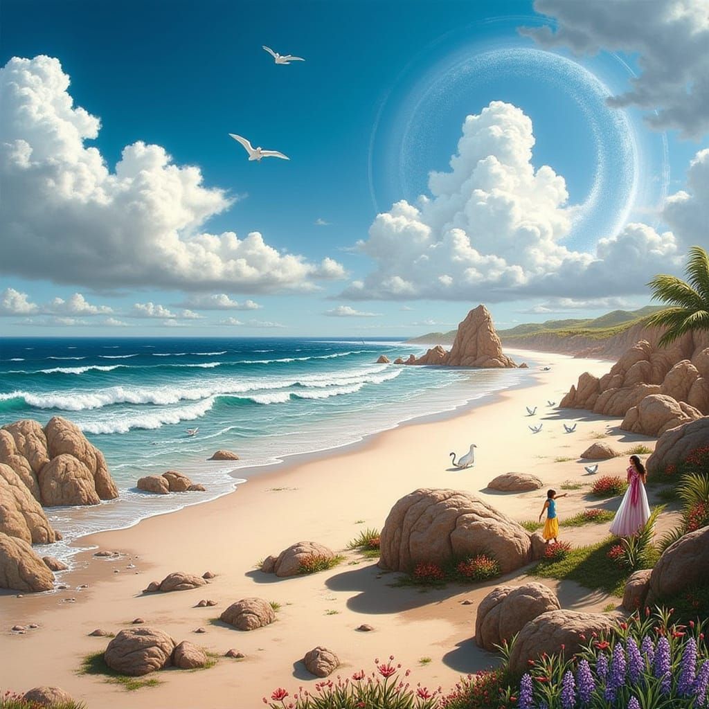 Masterpiece Painting of Beauty and Truth