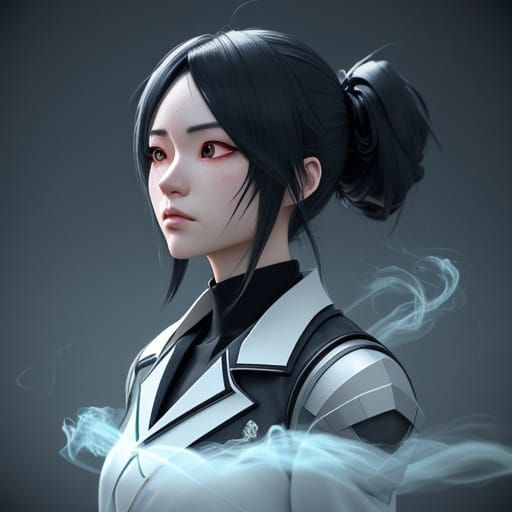 3D Anime Art of Delusion with Ethereal Eyes