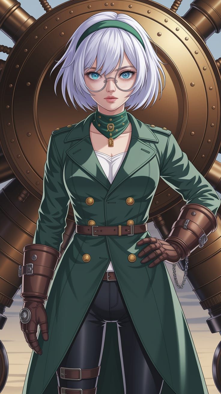 Anime Style Woman with Mecha from Sakura Taisen