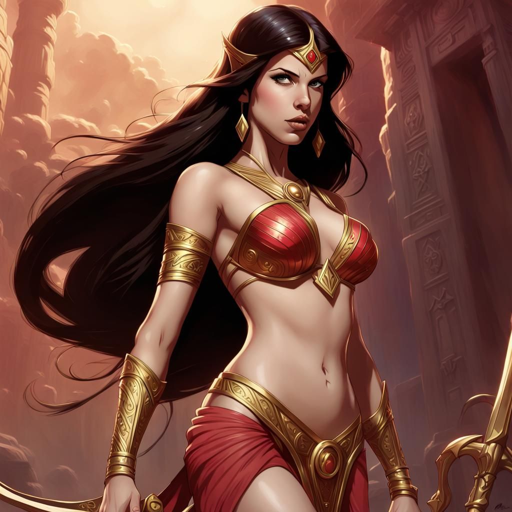 Anna Kendrick as Dejah Thoris in Bruce Timm Style