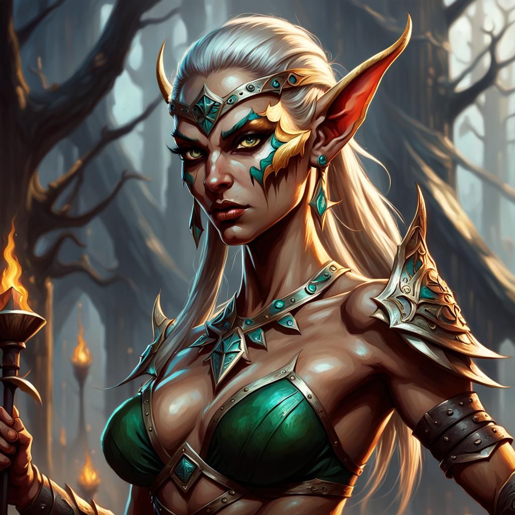 Sinister Buff Wild Elf Dancer Girl