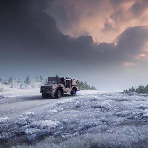 Snowcat Truck Dominates Treacherous Mountain Pass in Stunnin...