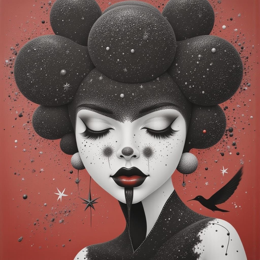 Abstract Chocolate Powder Design