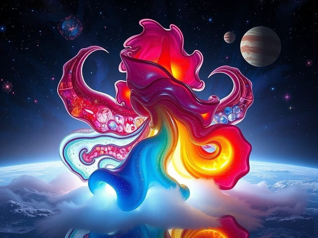 Glass Nebula in Cosmic Space