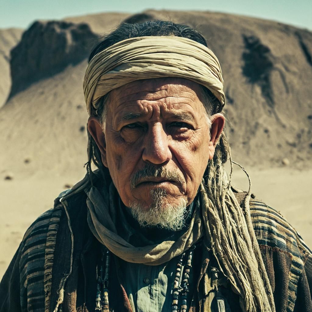 portrait of <Subject> as an Abbasynian tribal warrior in 193...