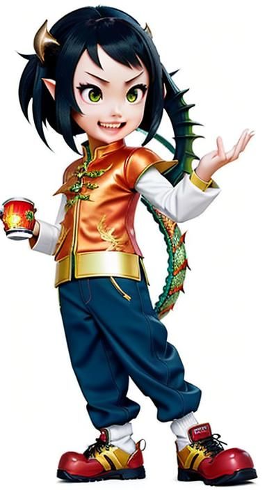 Jade Chan as a Dragon