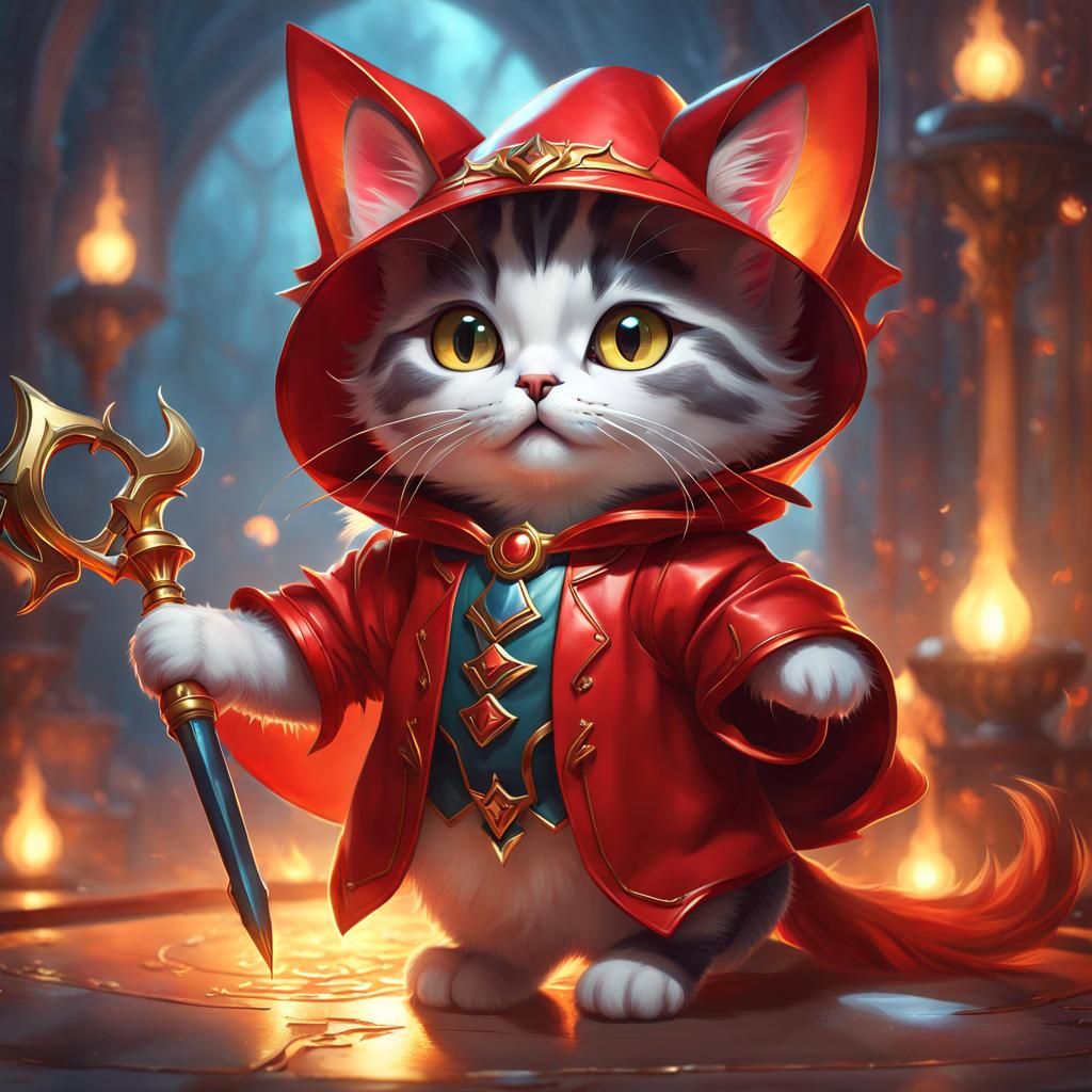 Devil Cat Portrait in Ultra Detail