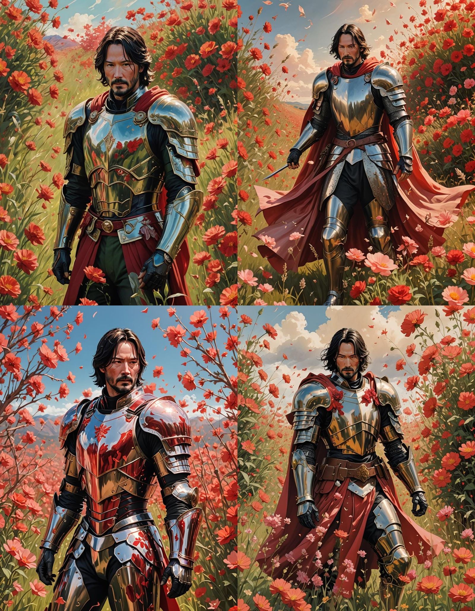 Keanu Reeves as Knight in Anime Manga Style
