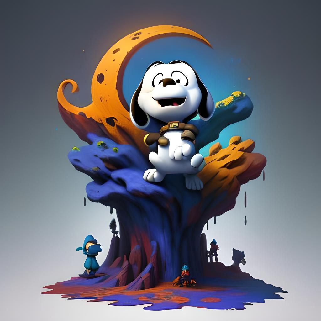 Snoopy's Happy Friday Dance: Matte Painting