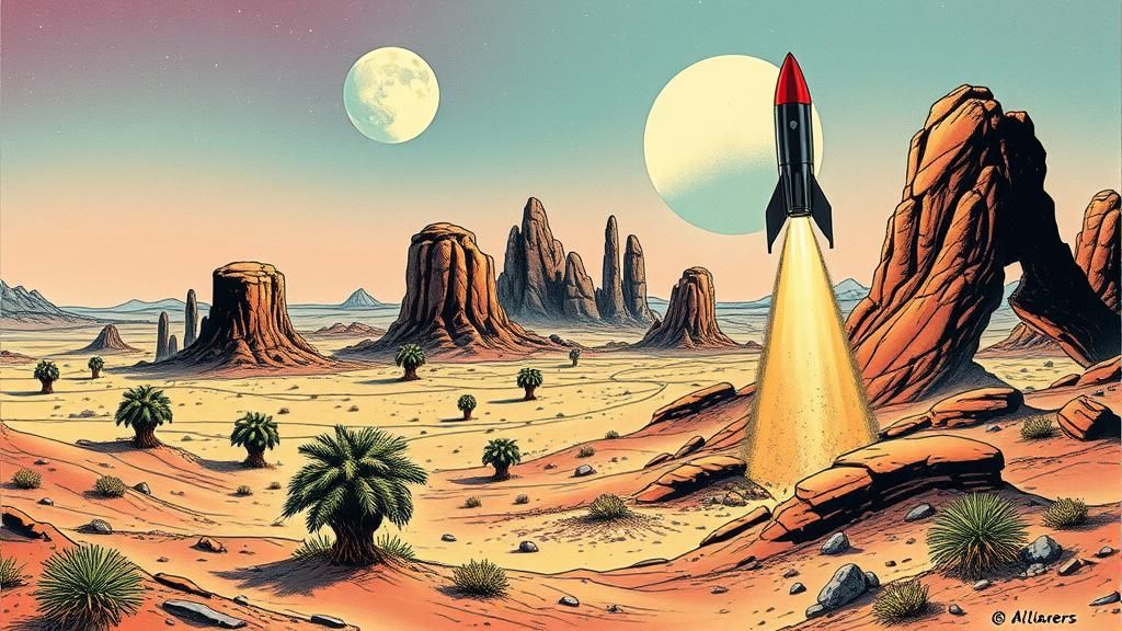 Superhero Comic Panels on Spider Planet Oasis