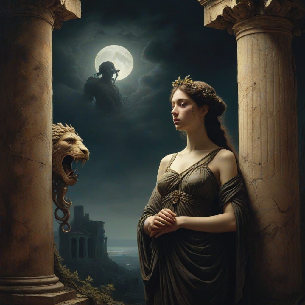 Medusa Guardians the Blind Youth in Ancient Greece