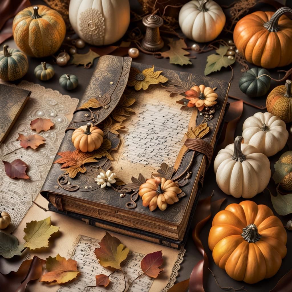 Calligrapher in Flower Market: Mixed Media Assemblage