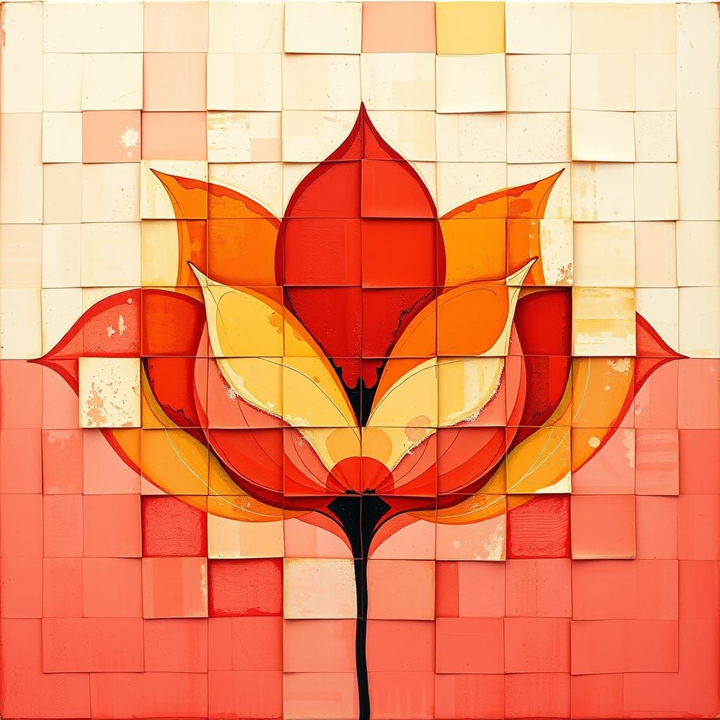 Squares Bloom in Vibrant Harmony