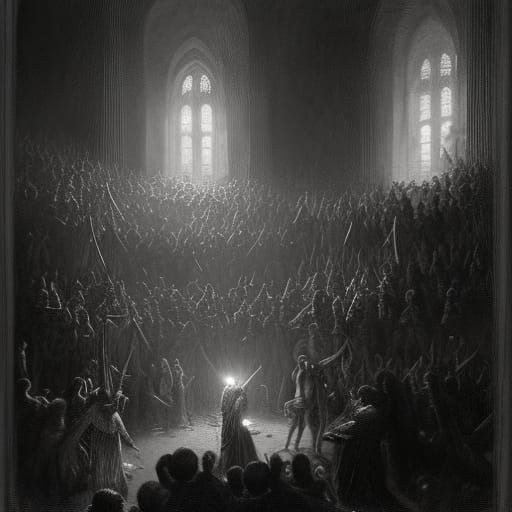 Horror Demons in Gustave Doré Style