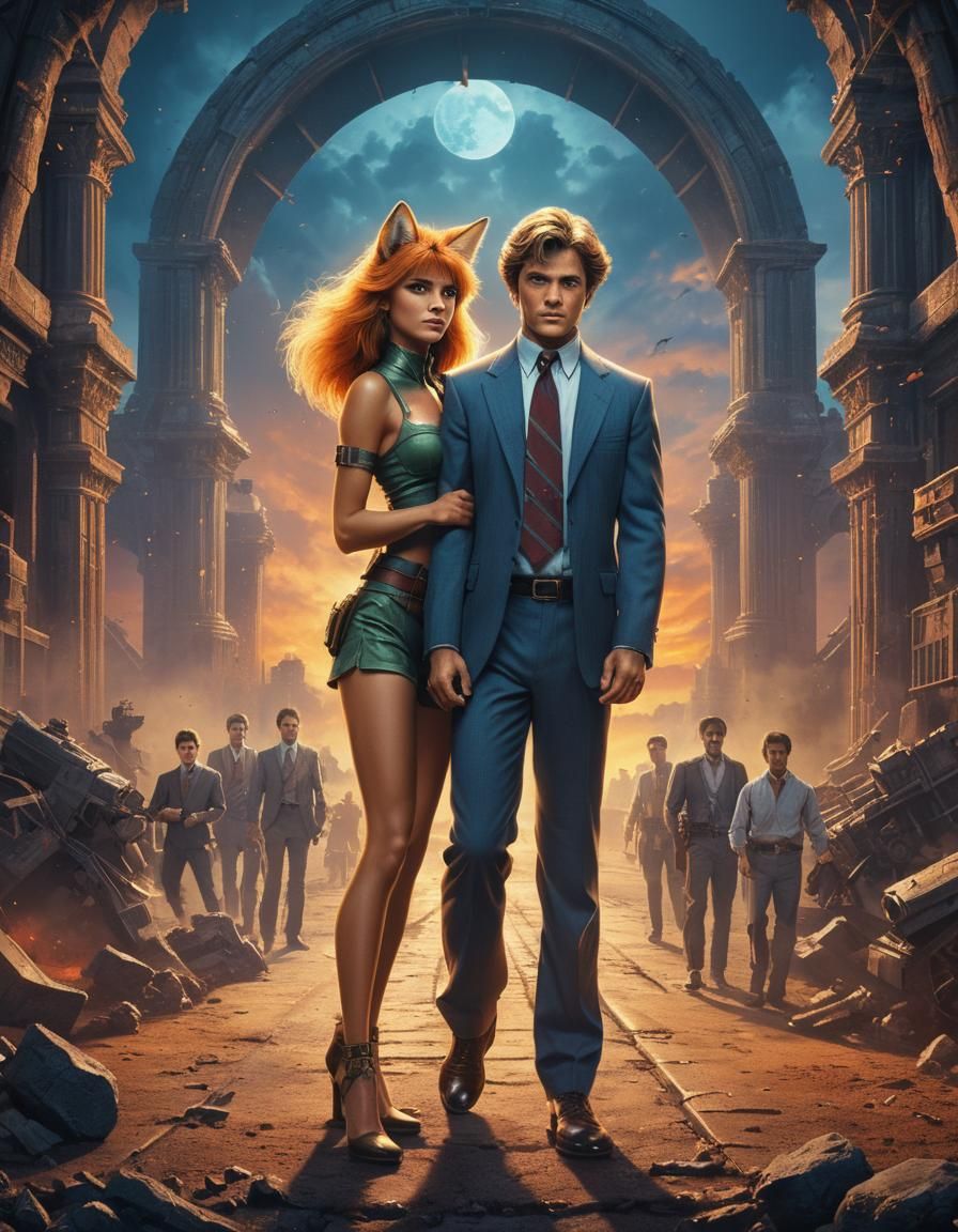 Samanta Fox Romantic Movie Poster in 1980s Style