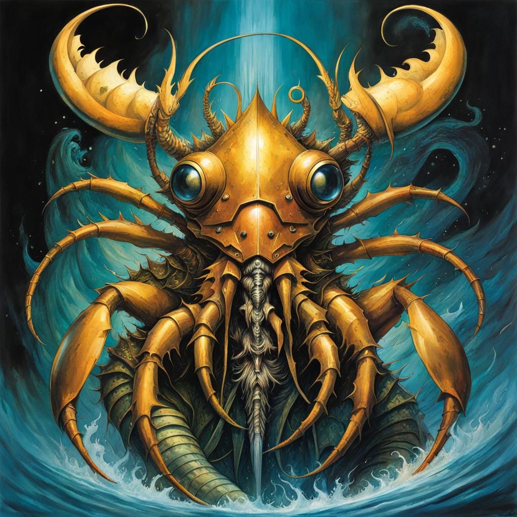 Lobster Shaman Underwater Fantasy Comic Art
