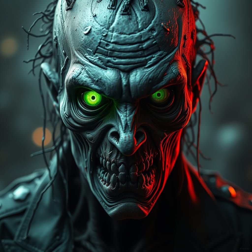 Stunning Zombie Portrait in Cinematic Digital Art