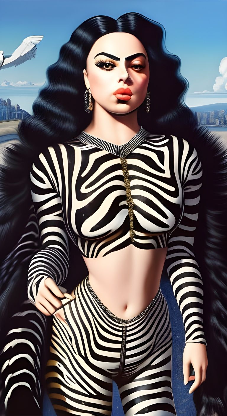 zebra stripe catsuit