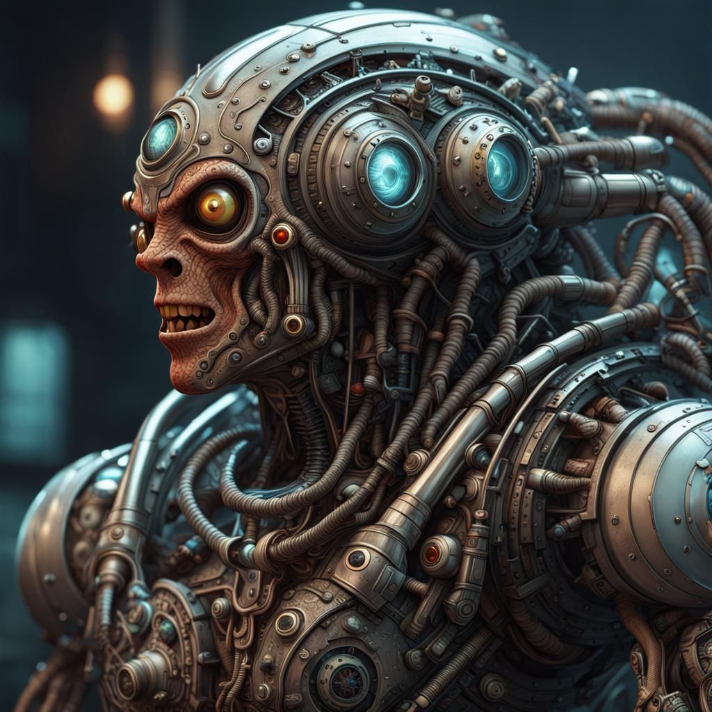 Biopunk Mutant in Retro Fantasy Style