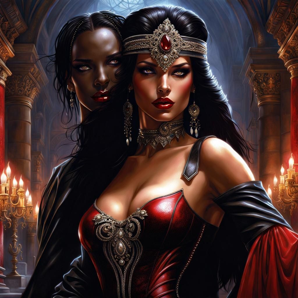 Gothic Italian and African-American Women Dancing