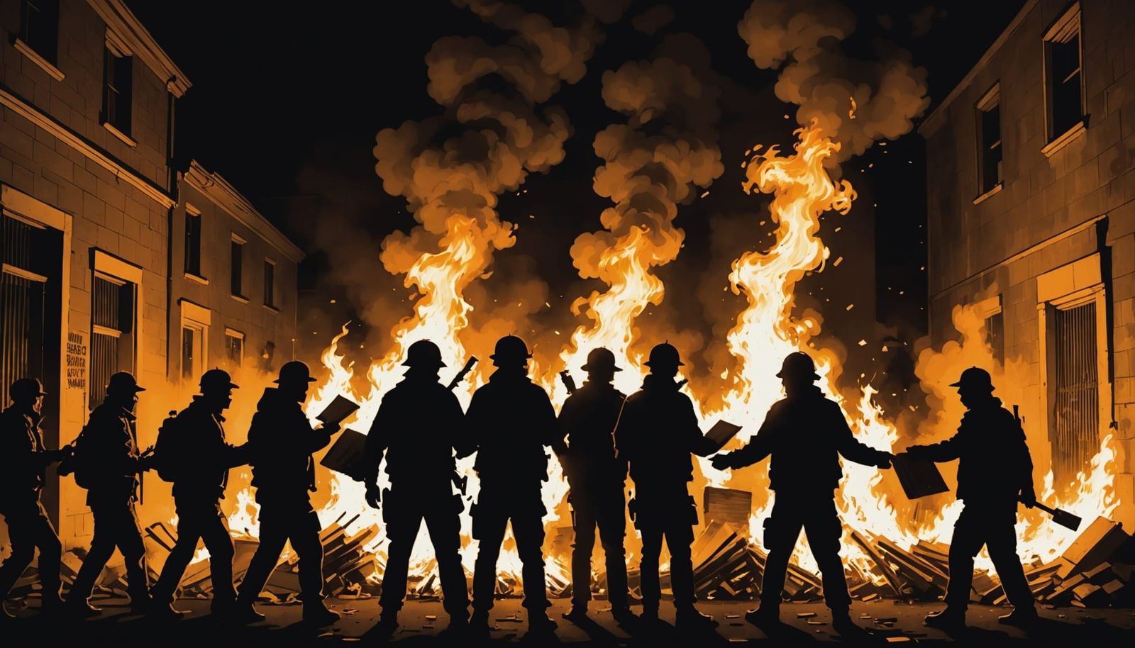 Banksy-Style Stencil Art: SA Book Burning
